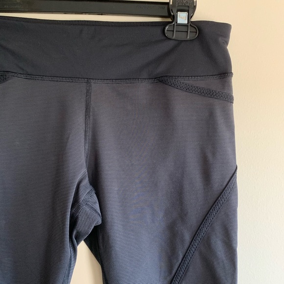Lululemon run for your life black striped crops - Picture 6 of 10